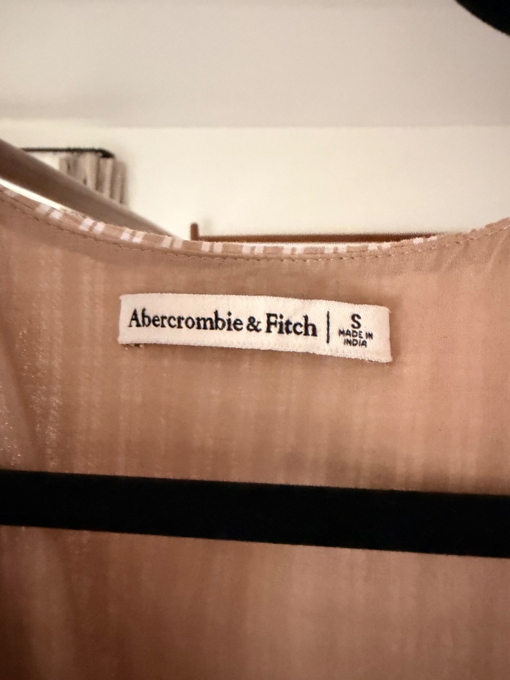 Abercrombie Tan Gingham Twist-Front Maxi Dress| S - Picture 5 of 7